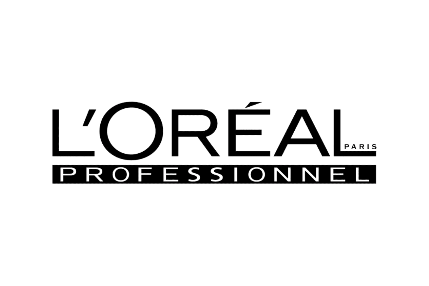 L'Oréal Professionnel logo in black text on a transparent background.